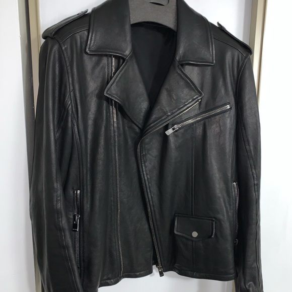 DROME Black Leather Biker Jacket - Picture 2 of 5